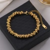 European and American cross-border fashionable and simple color-blocking titanium steel bracelet with circular beaded weaving, retro and individual, versatile bracelet accessory Application Scenario